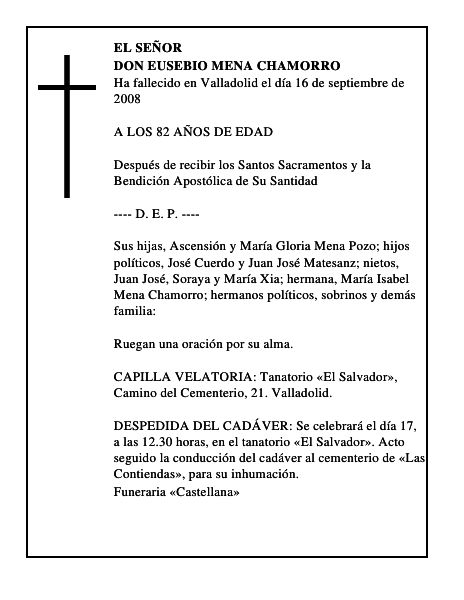 DON EUSEBIO MENA CHAMORRO