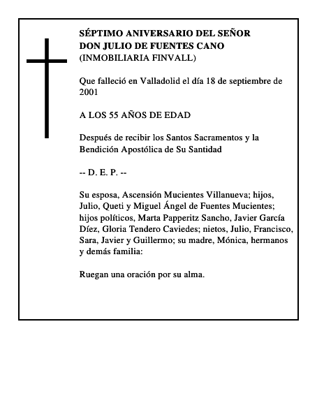 DON JULIO DE FUENTES CANO