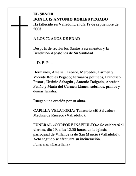 DON LUIS ANTONIO ROBLES PEGADO