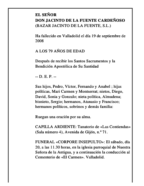 DON JACINTO DE LA FUENTE CARDEÑOSO