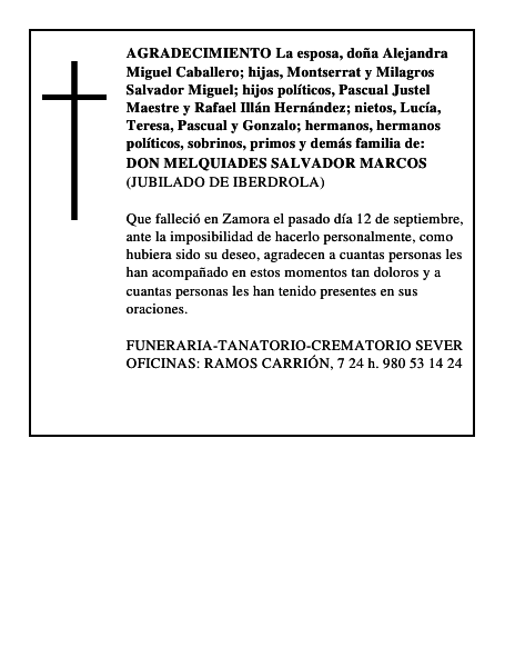 DON MELQUIADES SALVADOR MARCOS