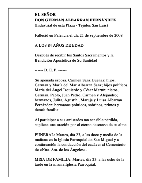 DON GERMAN ALBARRAN FERNÁNDEZ