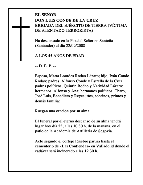 DON LUIS CONDE DE LA CRUZ