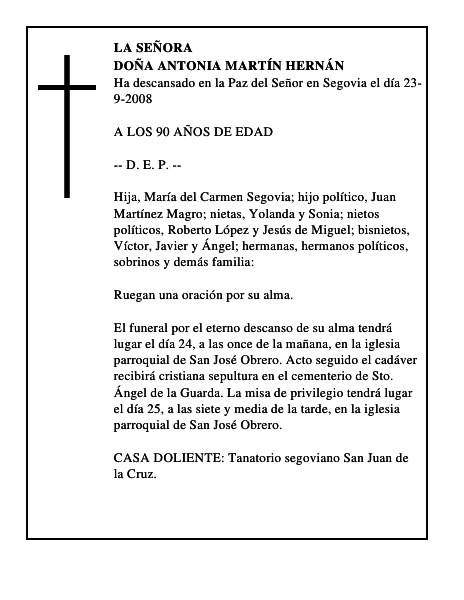 DOÑA ANTONIA MARTÍN HERNÁN