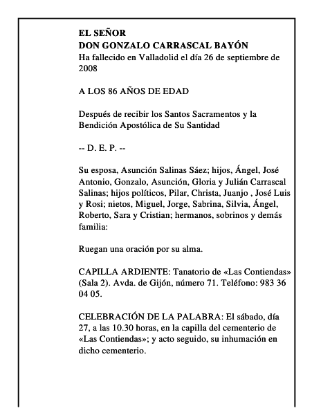 DON GONZALO CARRASCAL BAYÓN