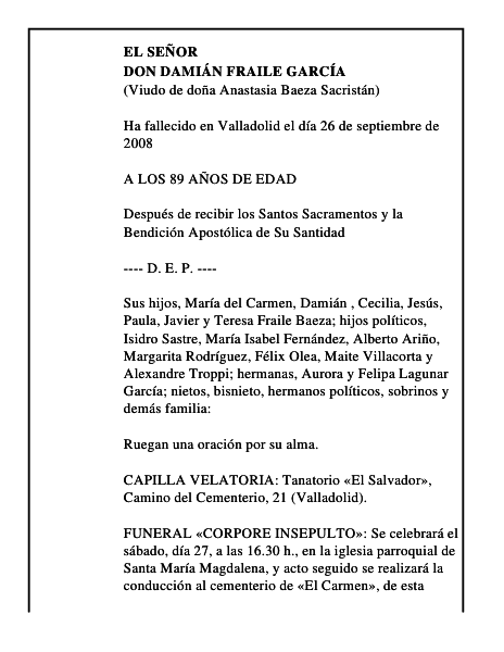 DON DAMIÁN FRAILE GARCÍA