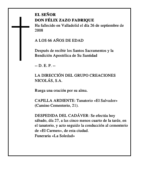 DON FÉLIX ZAZO FADRIQUE