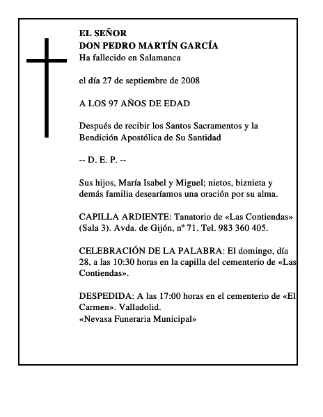 DON PEDRO MARTÍN GARCÍA