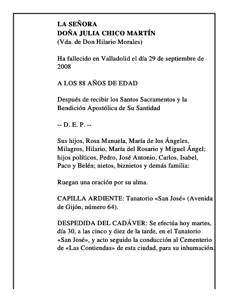 DOÑA JULIA CHICO MARTÍN