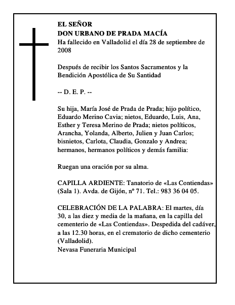 DON URBANO DE PRADA MACÍA