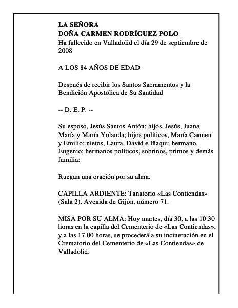 DOÑA CARMEN RODRÍGUEZ POLO