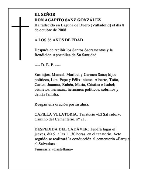 DON AGAPITO SANZ GONZÁLEZ