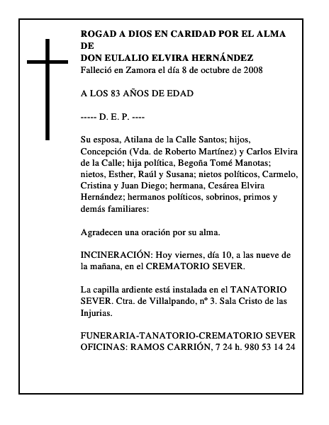 DON EULALIO ELVIRA HERNÁNDEZ