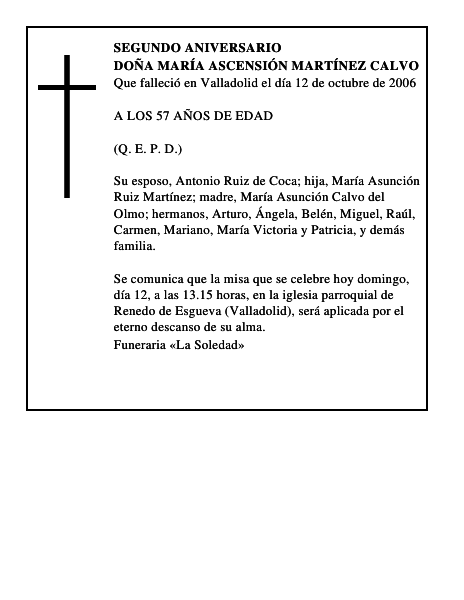 DOÑA MARÍA ASCENSIÓN MARTÍNEZ CALVO