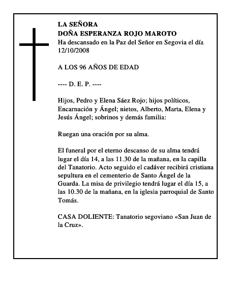 DOÑA ESPERANZA ROJO MAROTO