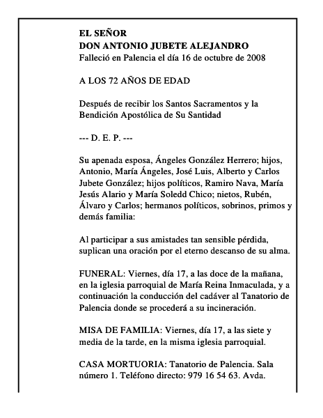 DON ANTONIO JUBETE ALEJANDRO