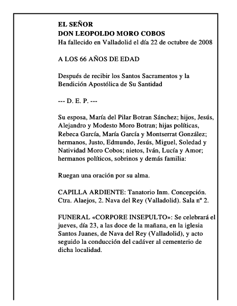 DON LEOPOLDO MORO COBOS