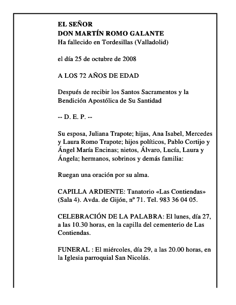 DON MARTÍN ROMO GALANTE