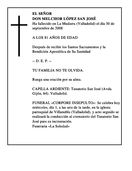 DON MELCHOR LÓPEZ SAN JOSÉ