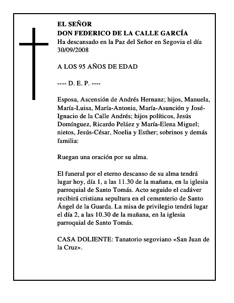 DON FEDERICO DE LA CALLE GARCÍA