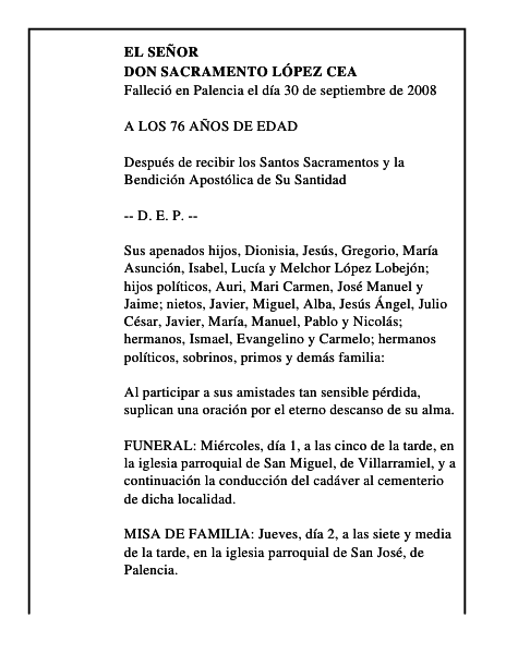 DON SACRAMENTO LÓPEZ CEA