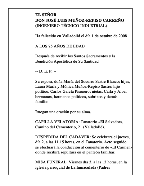 DON JOSÉ LUIS MUÑOZ-REPISO CARREÑO