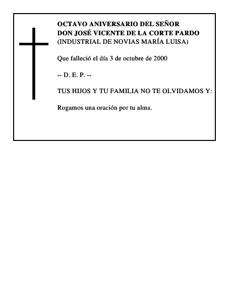 DON JOSÉ VICENTE DE LA CORTE PARDO