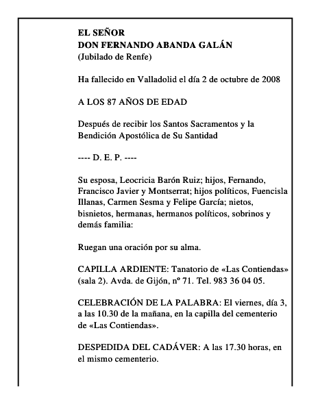 DON FERNANDO ABANDA GALÁN
