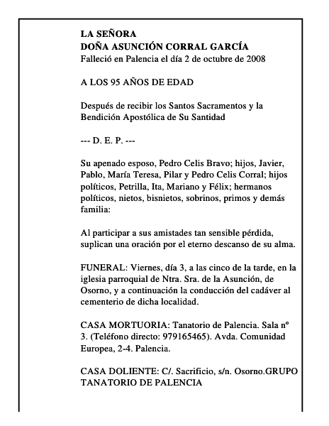 DOÑA ASUNCIÓN CORRAL GARCÍA