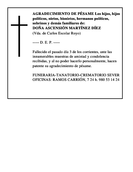 DOÑA ASCENSIÓN MARTÍNEZ DÍEZ