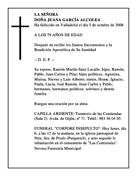DOÑA JUANA GARCÍA ALCOLEA