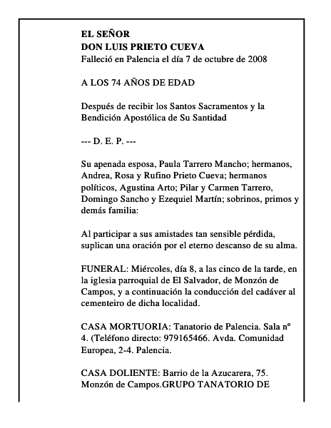 DON LUIS PRIETO CUEVA