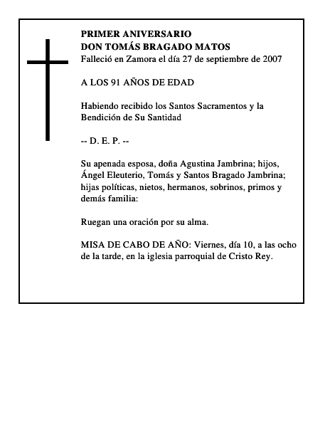 DON TOMÁS BRAGADO MATOS