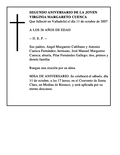 VIRGINIA MARGARETO CUENCA