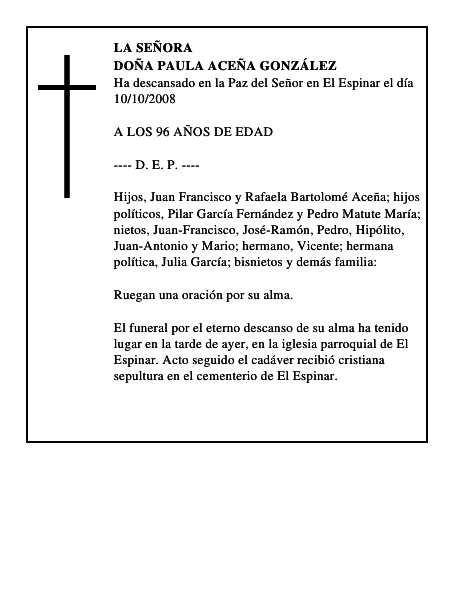 DOÑA PAULA ACEÑA GONZÁLEZ