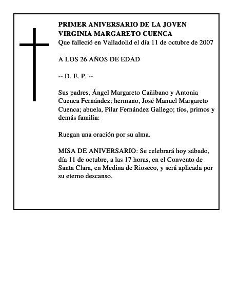 VIRGINIA MARGARETO CUENCA