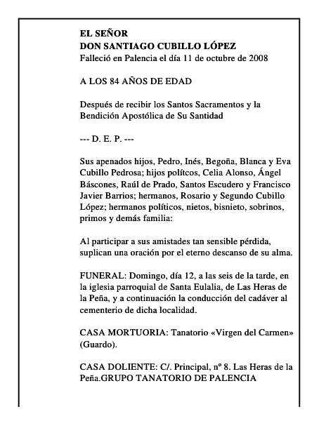 DON SANTIAGO CUBILLO LÓPEZ
