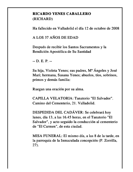 RICARDO YENES CABALLERO