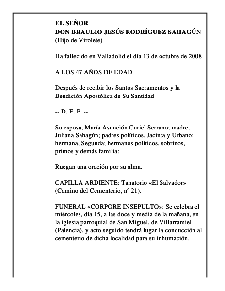 DON BRAULIO JESÚS RODRÍGUEZ SAHAGÚN