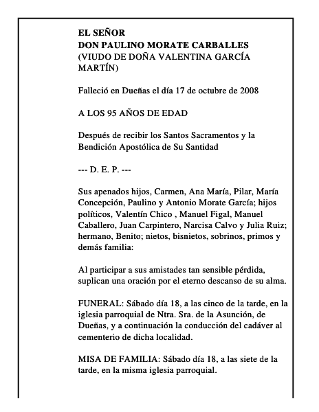 DON PAULINO MORATE CARBALLES