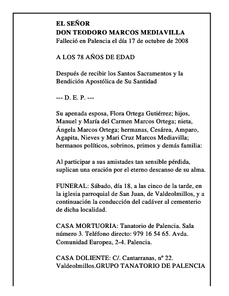 DON TEODORO MARCOS MEDIAVILLA