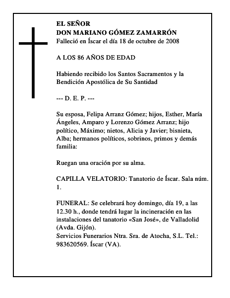 DON MARIANO GÓMEZ ZAMARRÓN