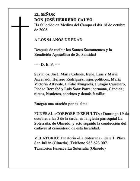 DON JOSÉ HERRERO CALVO
