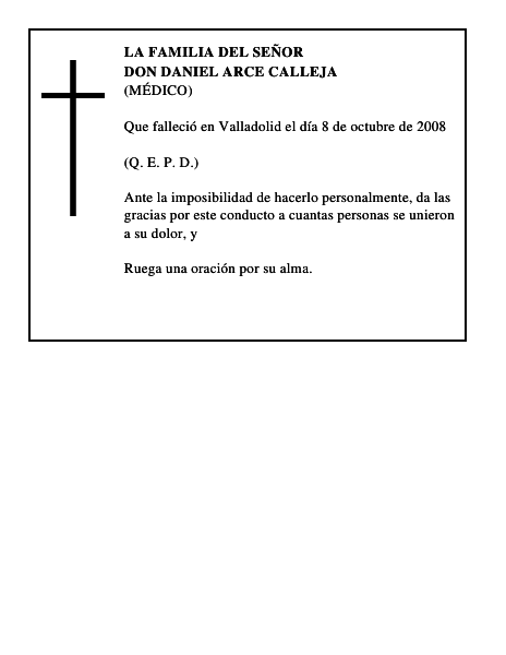 DON DANIEL ARCE CALLEJA