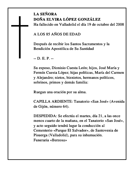DOÑA ELVIRA LÓPEZ GONZÁLEZ