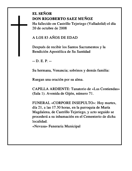 DON RIGOBERTO SAEZ MUÑOZ
