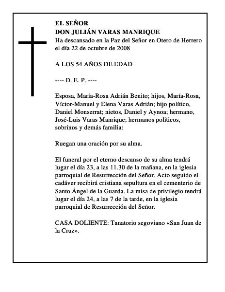 DON JULIÁN VARAS MANRIQUE