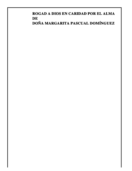 DOÑA MARGARITA PASCUAL DOMÍNGUEZ