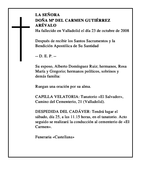 DOÑA Mª DEL CARMEN GUTIÉRREZ ARÉVALO
