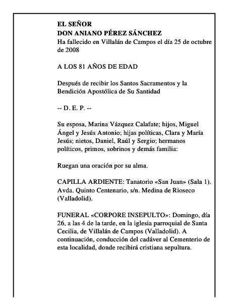 DON ANIANO PÉREZ SÁNCHEZ